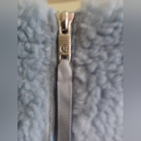 Lululemon Wool Whenever Crew Neck Pullover Blue Wool Sherpa Fleece Sz 10 - Picture 4 of 10